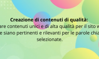 Creazione di contenuti di qualità